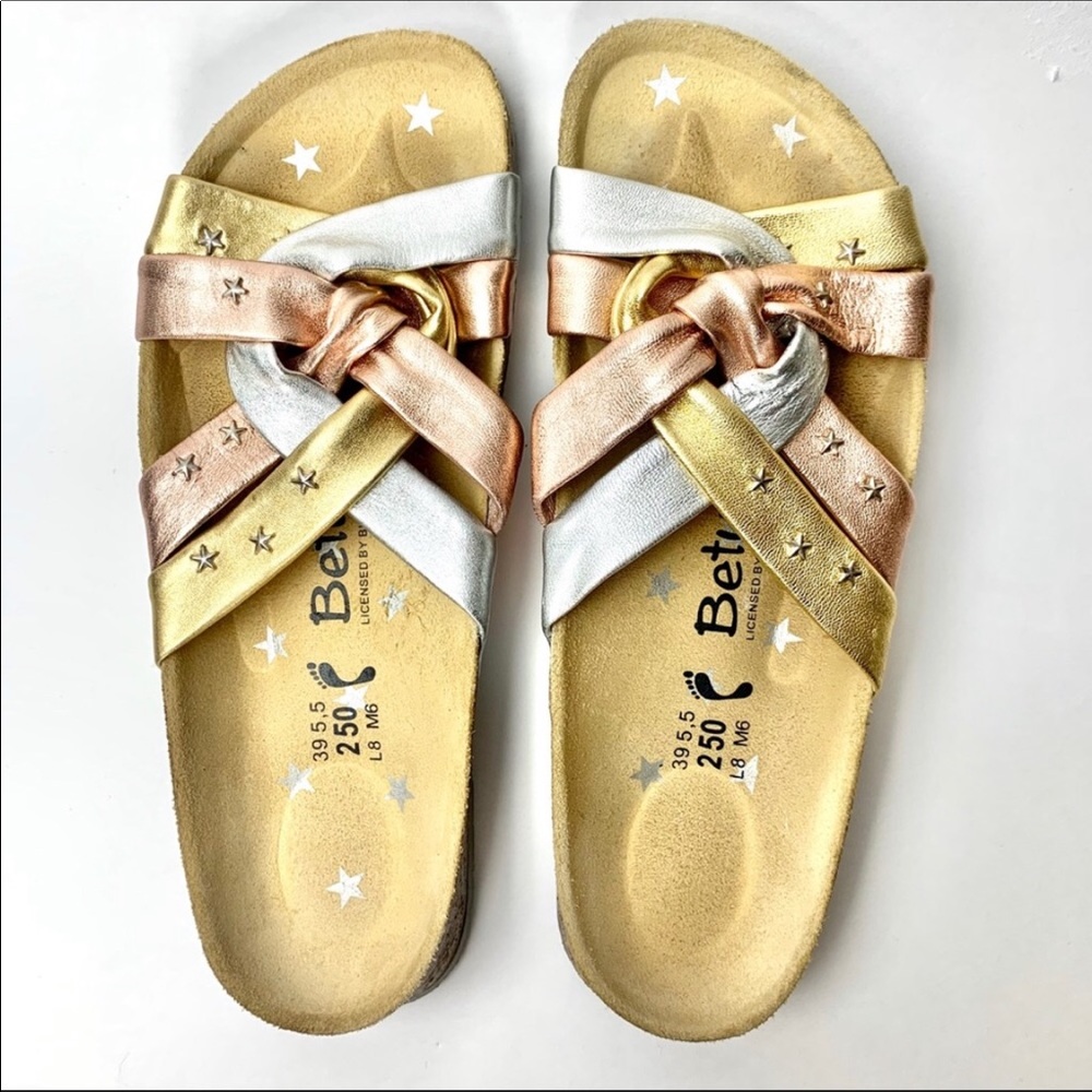 Birkenstock Betula Sandals Gold Silver Stars